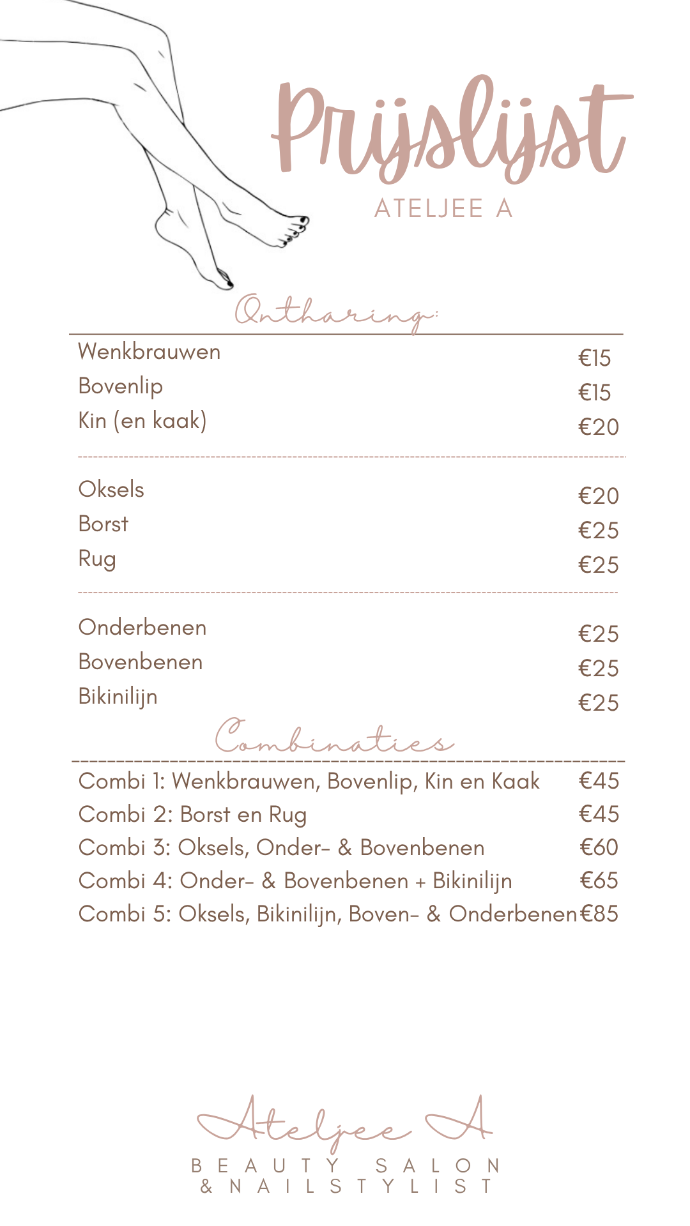 Prijslijst